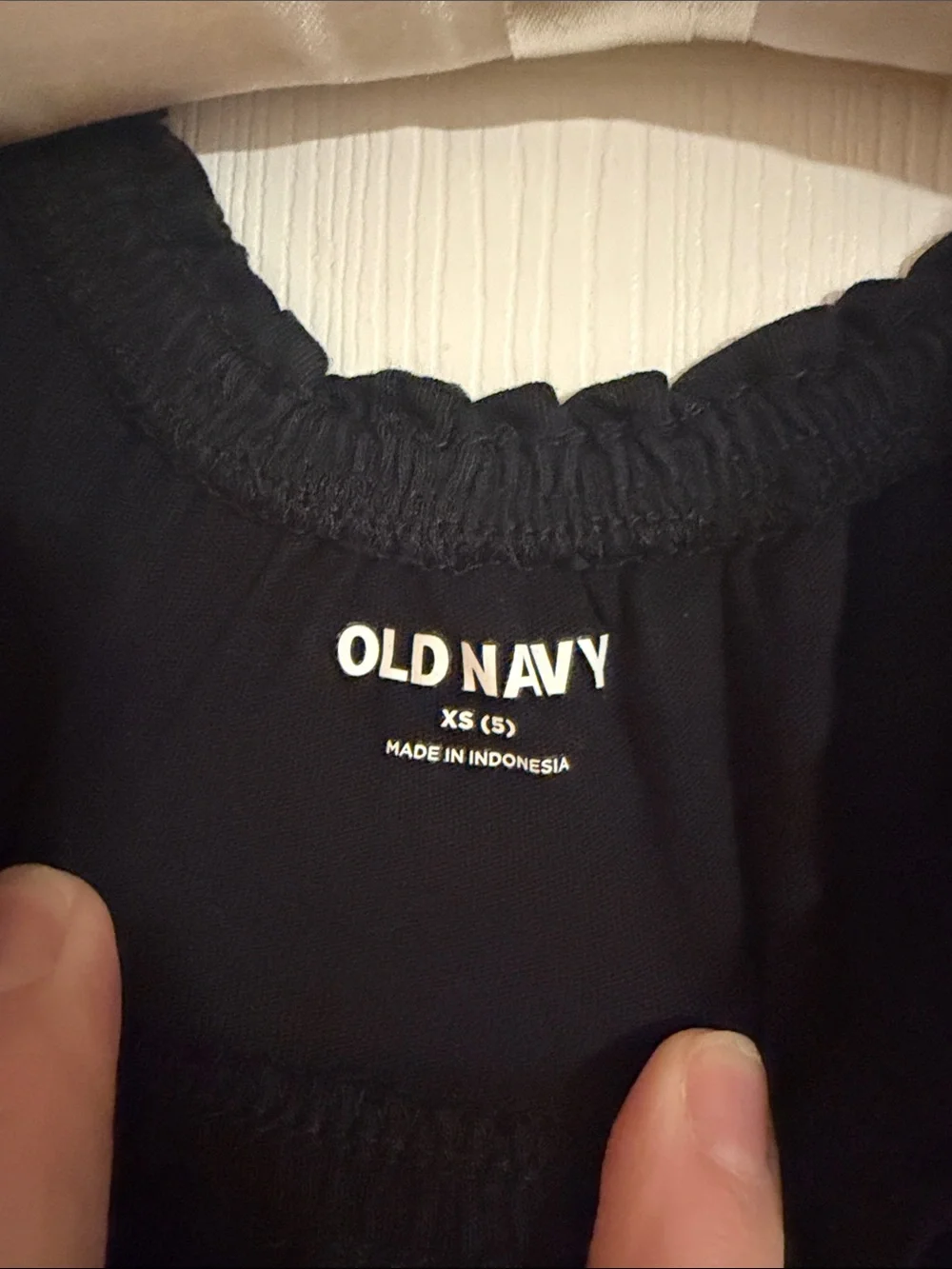 Old Navy Girls Black Woven Cotton Poplin Romper XS 5